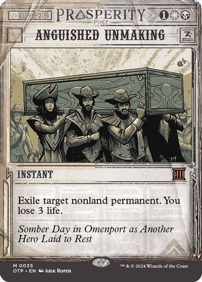 Anguished Unmaking Outlaws of Thunder Junction: Breaking News Magic card