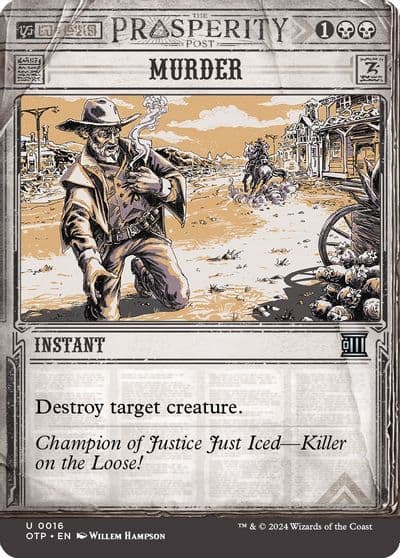 Murder Outlaws of Thunder Junction: Breaking News Magic card