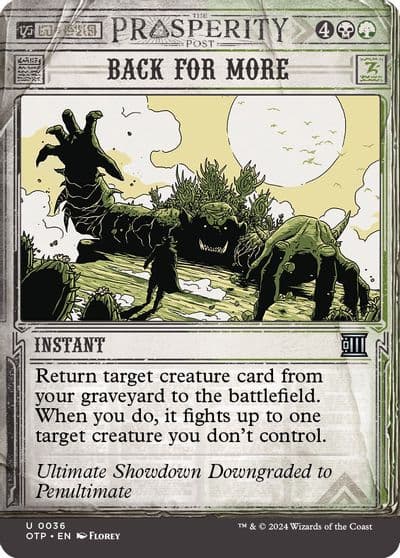 Back for More Outlaws of Thunder Junction: Breaking News Magic card