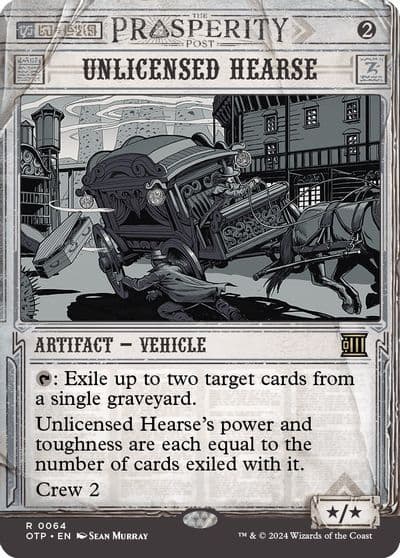Unlicensed Hearse Outlaws of Thunder Junction: Breaking News Magic card