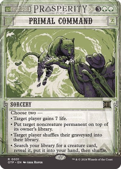 Primal Command Outlaws of Thunder Junction: Breaking News Magic card