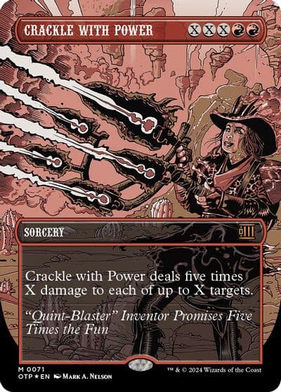 Crackle with Power Textured Foil Outlaws of Thunder Junction: Breaking News Magic card