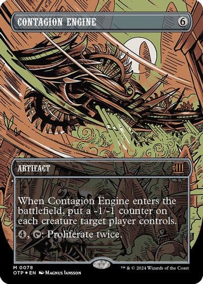 Contagion Engine Textured Foil Outlaws of Thunder Junction: Breaking News Magic card