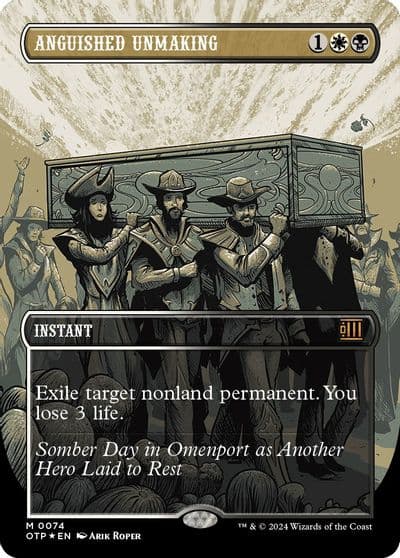 Anguished Unmaking Textured Foil Outlaws of Thunder Junction: Breaking News Magic card