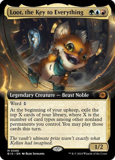 Loot the Key to Everything Extended Art Outlaws of Thunder Junction: The Big Score Magic card