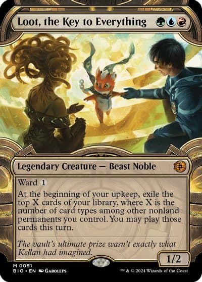 Loot the Key to Everything Showcase Outlaws of Thunder Junction: The Big Score Magic card