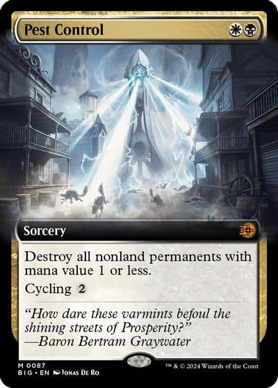 Pest Control Extended Art Outlaws of Thunder Junction: The Big Score Magic card