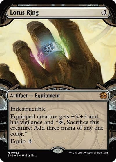 Lotus Ring Showcase Raised Foil Outlaws of Thunder Junction: The Big Score Magic card