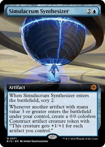 Simulacrum Synthesizer Extended Art Outlaws of Thunder Junction: The Big Score Magic card