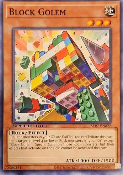 Block Golem Speed Duel: Tournament Pack 7 Yu-Gi-Oh! card