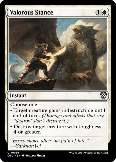 Valorous Stance Commander: Outlaws of Thunder Junction Magic card