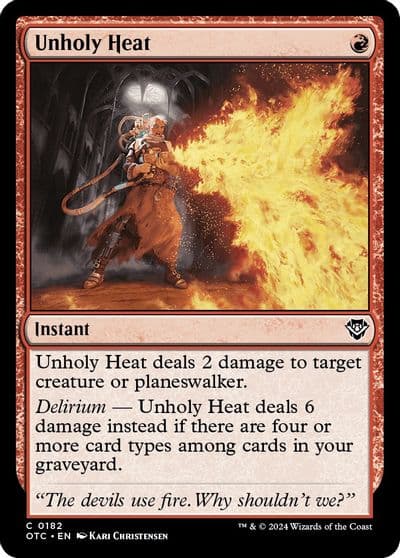 Unholy Heat Commander: Outlaws of Thunder Junction Magic card