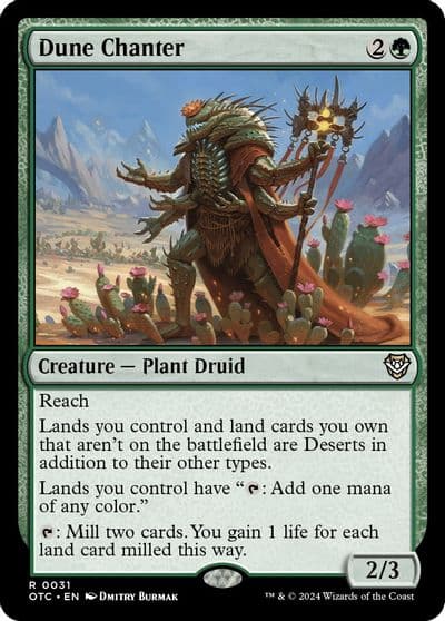 Dune Chanter Commander: Outlaws of Thunder Junction Magic card