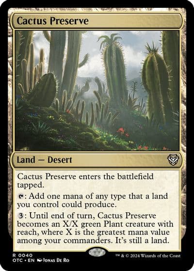 Cactus Preserve Commander: Outlaws of Thunder Junction Magic card
