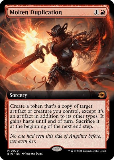 Molten Duplication Extended Art Outlaws of Thunder Junction: The Big Score Magic card