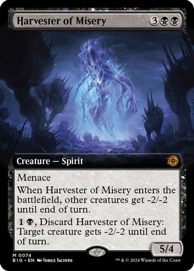 Harvester of Misery Extended Art Outlaws of Thunder Junction: The Big Score Magic card