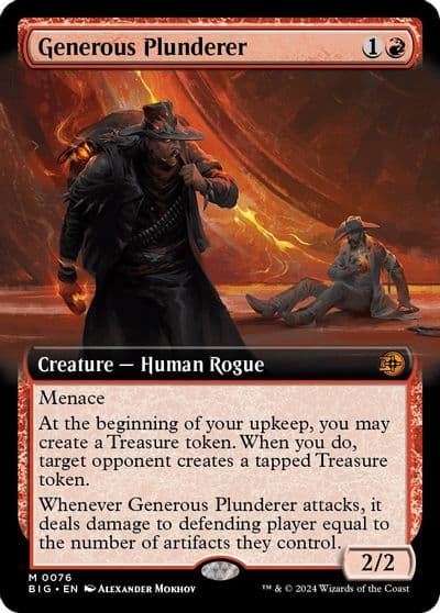 Generous Plunderer Extended Art Outlaws of Thunder Junction: The Big Score Magic card