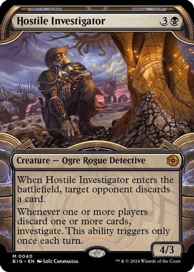 Hostile Investigator Showcase Outlaws of Thunder Junction: The Big Score Magic card