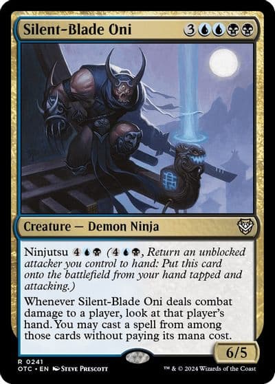 Silent Blade Oni Commander: Outlaws of Thunder Junction Magic card