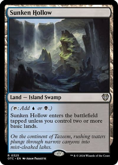Sunken Hollow Commander: Outlaws of Thunder Junction Magic card