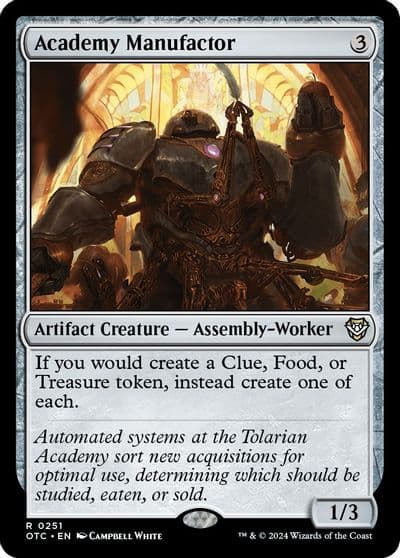 Academy Manufactor Commander: Outlaws of Thunder Junction Magic card