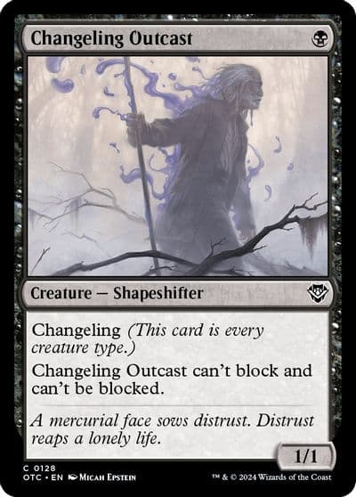 Changeling Outcast Commander: Outlaws of Thunder Junction Magic card