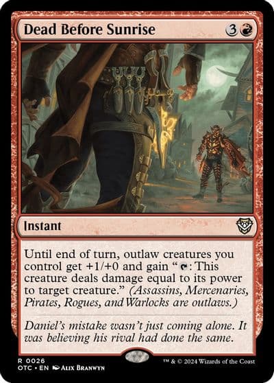 Dead Before Sunrise Commander: Outlaws of Thunder Junction Magic card