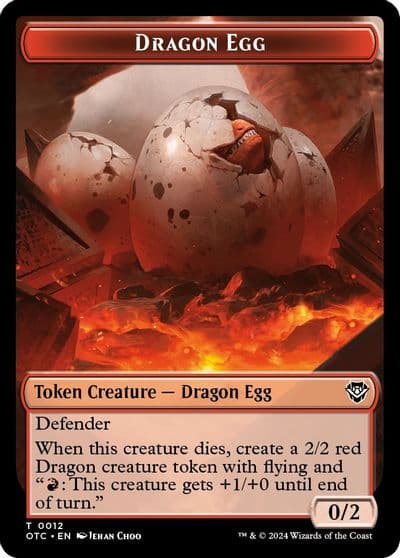 Dragon Egg Dragon Double Sided Token Commander: Outlaws of Thunder Junction Magic card