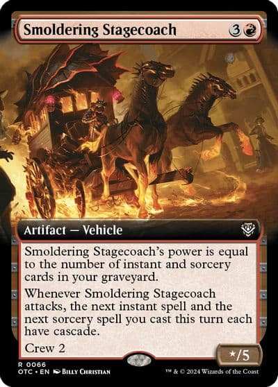 Smoldering Stagecoach Extended Art Commander: Outlaws of Thunder Junction Magic card