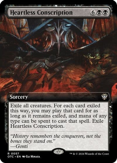 Heartless Conscription Extended Art Commander: Outlaws of Thunder Junction Magic card