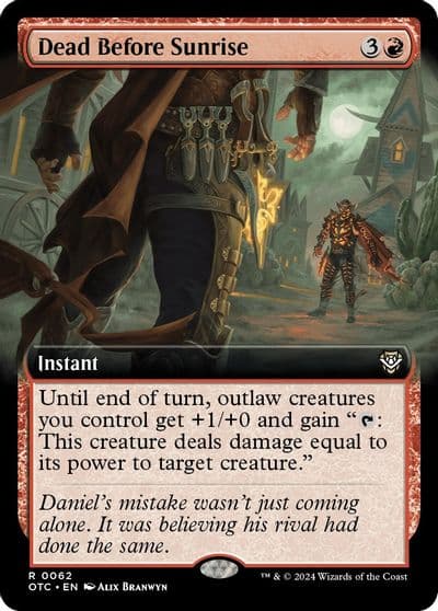 Dead Before Sunrise Extended Art Commander: Outlaws of Thunder Junction Magic card