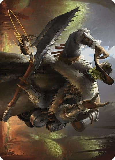 Hardbristle Bandit Art Card Gold Stamped Signature Art Series: Outlaws of Thunder Junction Magic card