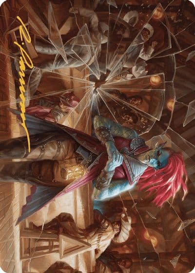 Obeka Splitter of Seconds Art Card Gold Stamped Signature Art Series: Outlaws of Thunder Junction Magic card