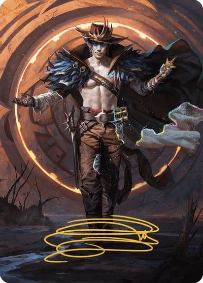 Oko the Ringleader Art Card 29 54 Gold Stamped Signature Art Series: Outlaws of Thunder Junction Magic card