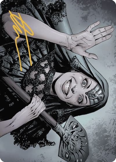 Gisa the Hellraiser Art Card Gold Stamped Signature Art Series: Outlaws of Thunder Junction Magic card