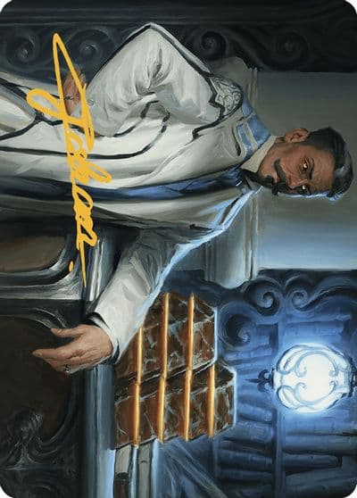 Baron Bertram Graywater Art Card Gold Stamped Signature Art Series: Outlaws of Thunder Junction Magic card
