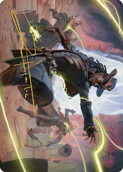 Lilah Undefeated Slickshot Art Card Gold Stamped Signature Art Series: Outlaws of Thunder Junction Magic card