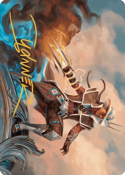 Annie Flash the Veteran Art Card Gold Stamped Signature Art Series: Outlaws of Thunder Junction Magic card