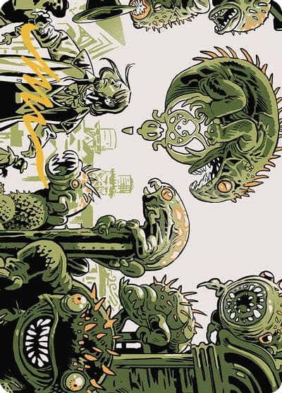 Pest Infestation Art Card Gold Stamped Signature Art Series: Outlaws of Thunder Junction Magic card