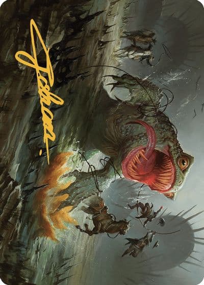 The Gitrog Ravenous Ride Art Card Gold Stamped Signature Art Series: Outlaws of Thunder Junction Magic card