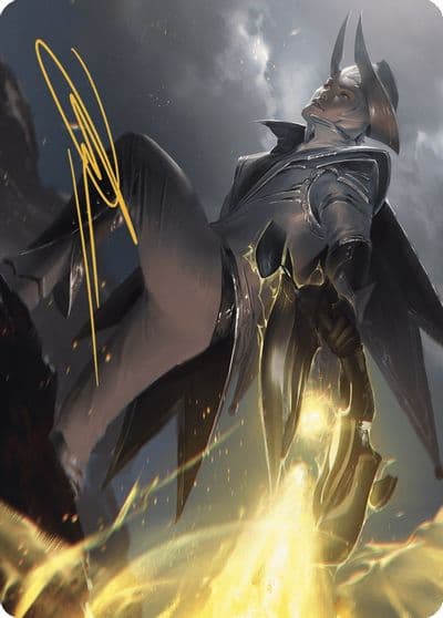Ruthless Lawbringer Art Card Gold Stamped Signature Art Series: Outlaws of Thunder Junction Magic card