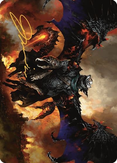 Akul the Unrepentant Art Card Gold Stamped Signature Art Series: Outlaws of Thunder Junction Magic card