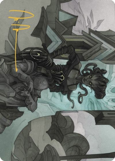 Vraska Joins Up Art Card Gold Stamped Signature Art Series: Outlaws of Thunder Junction Magic card