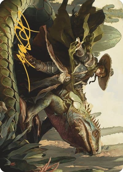 Outcaster Trailblazer Art Card Gold Stamped Signature Art Series: Outlaws of Thunder Junction Magic card