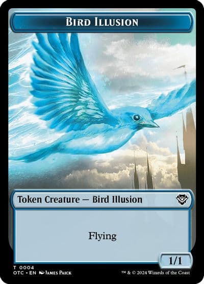 Bird Illusion Elemental 0014 Double Sided Token Commander: Outlaws of Thunder Junction Magic card
