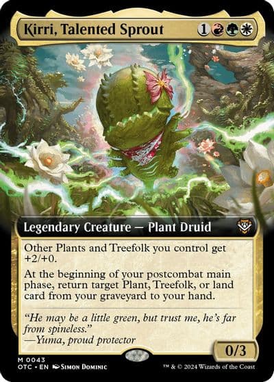 Kirri Talented Sprout Extended Art Commander: Outlaws of Thunder Junction Magic card