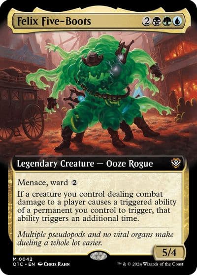Felix Five Boots Extended Art Commander: Outlaws of Thunder Junction Magic card