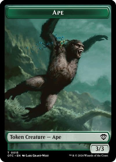 Ape Shark Double Sided Token Commander: Outlaws of Thunder Junction Magic card