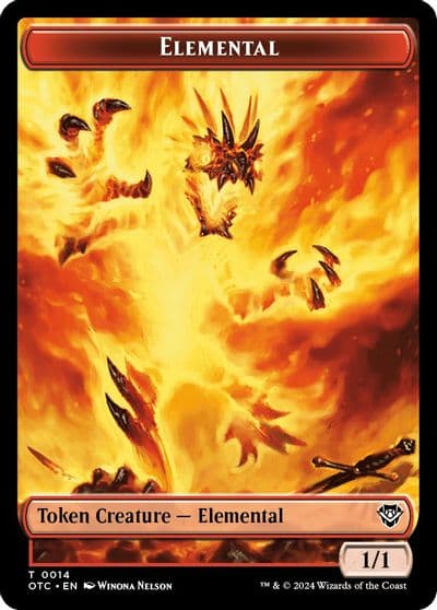 Elemental 0014 Soldier 0026 Double Sided Token Commander: Outlaws of Thunder Junction Magic card