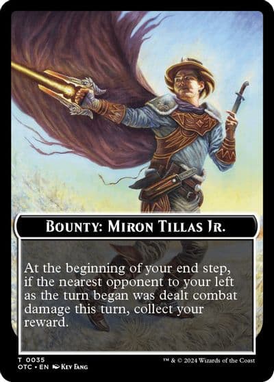 Bounty Miron Tillas Jr Bounty Rules Double Sided Token Commander: Outlaws of Thunder Junction Magic card